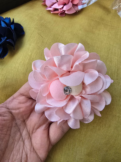 Satin Flower Clips