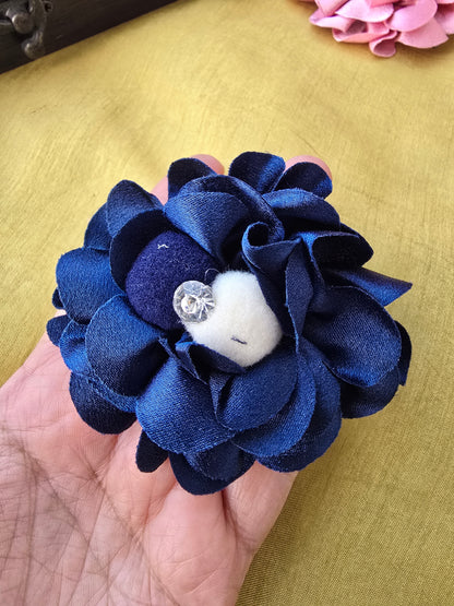 Satin Flower Clips