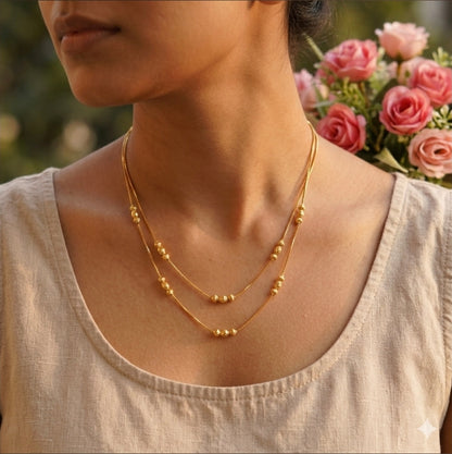 Layered Luxe Anti-Tarnish Chain for Women | Layered Daily Wear Necklace