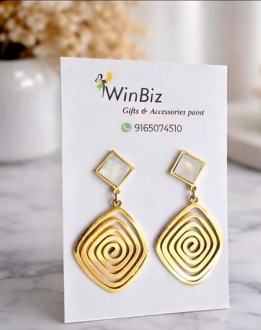Antitarnish  Swirl Danglers