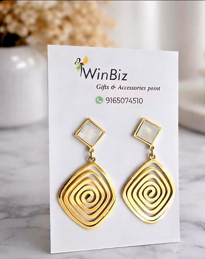 Antitarnish  Swirl Danglers