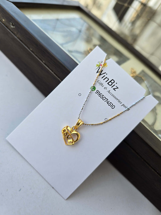 Gold Love Heart Pendant Necklace for Women – Minimal Everyday Jewelry