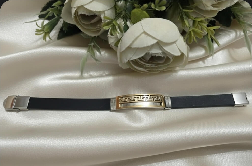 Men's Greek Key Pattern Bracelet