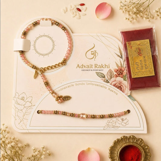 Bhai Bhabhi Rakhi Combo | AD Rakhi for Bhai & Bracelet Rakhi for Bhabhi