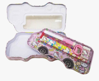 Kitty Metal Pencil Box with Stationary
