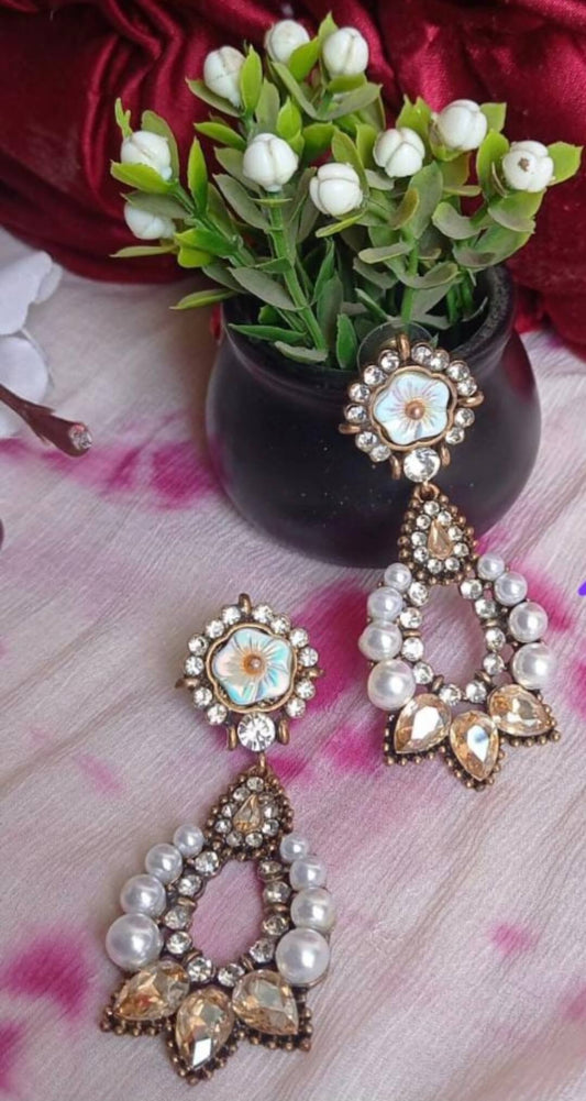 Party Earrings with Pearls