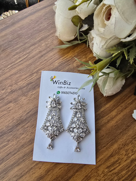 AD Earrings with Spike Design