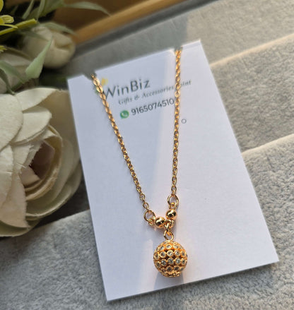 Golden Chain with Stone Studded Charm