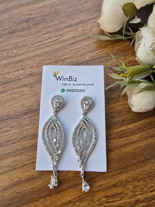 AD earrings with a drop