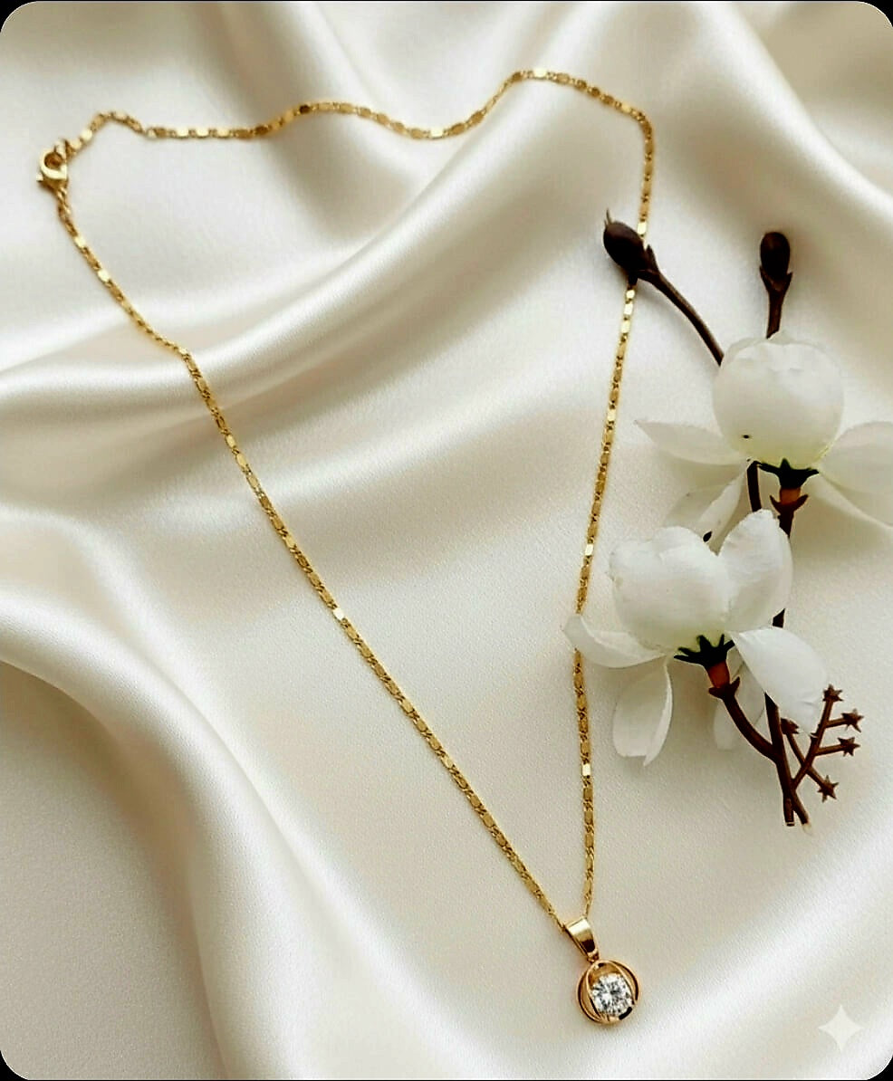Golden Pendant Necklace