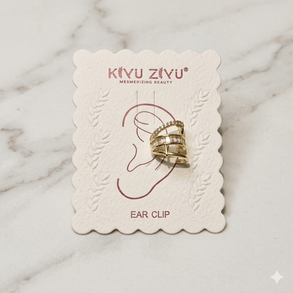 Elegant Multi-Layer Gold Ear Cuff Clip (No Piercing Required)