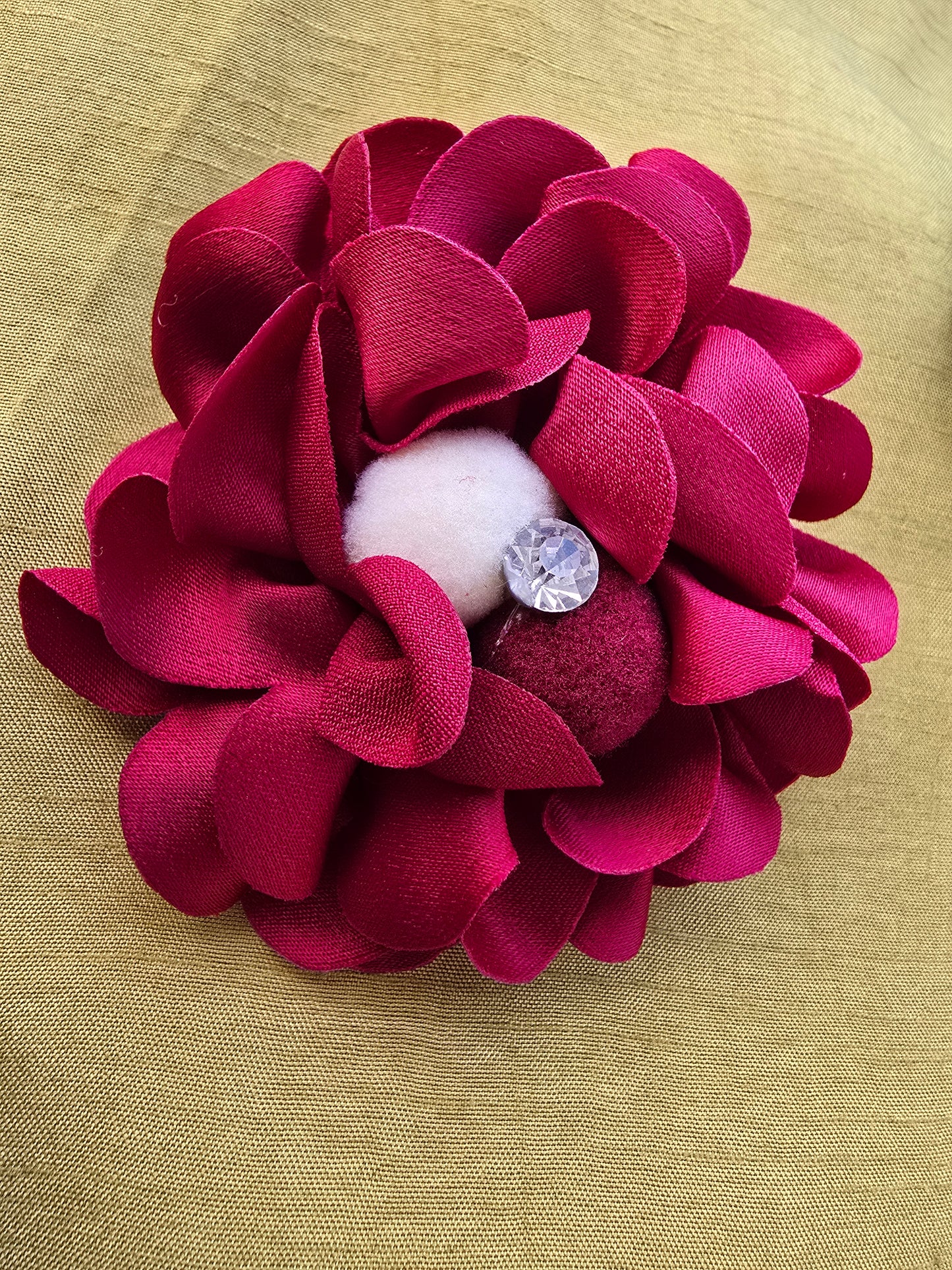 Satin Flower Clips