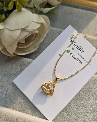 Stone studded Pendant with Chain