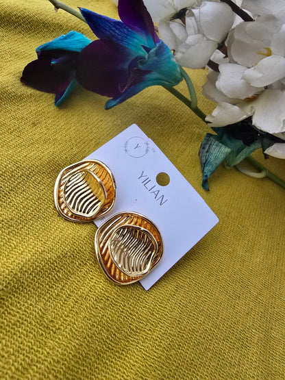Antitarnish Ripple Wave Studs
