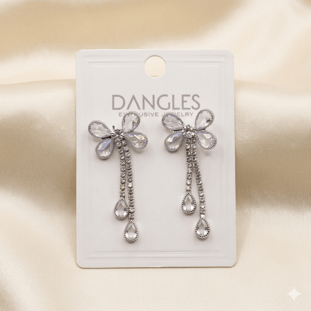 Chic Bow Shaped Drop Earrings | Lightweight Party Wear Jewellery for Girls & Women