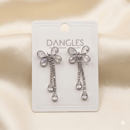 Chic Bow Shaped Drop Earrings | Lightweight Party Wear Jewellery for Girls & Women