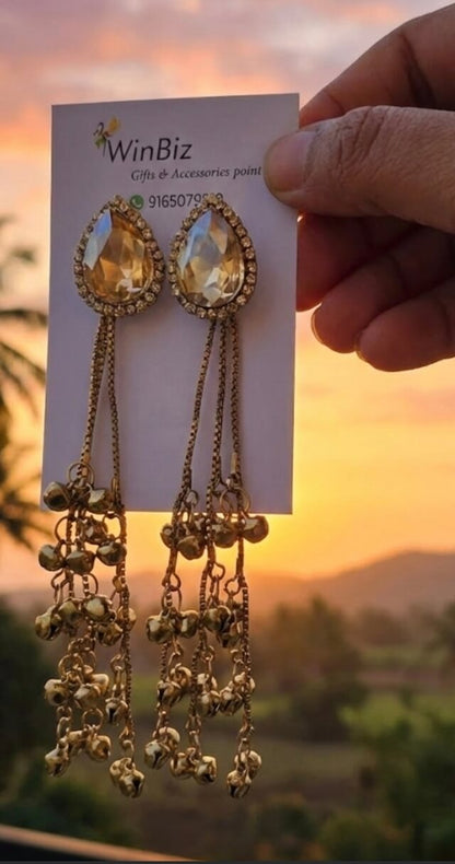 Golden Kashmiri Earrings
