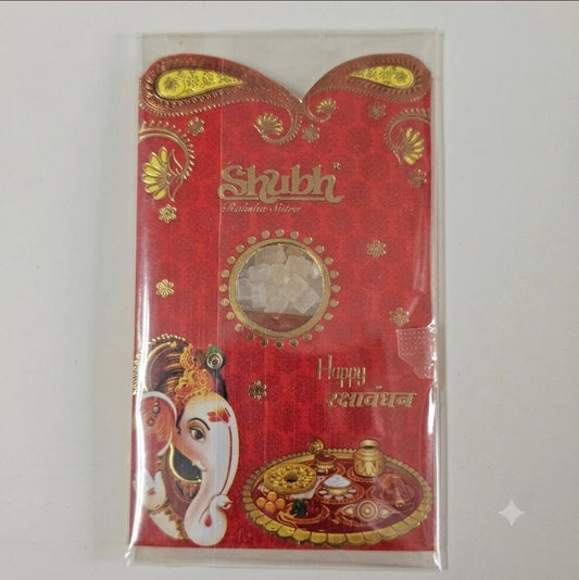 Khanda Sikh Rakhi with Crystal Beads – Premium Designer Rakhi for Brother with Roli Kumkum
