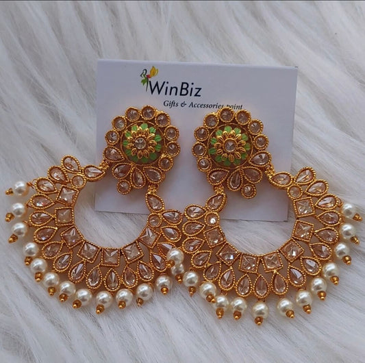 Gold Mint Chandbali
