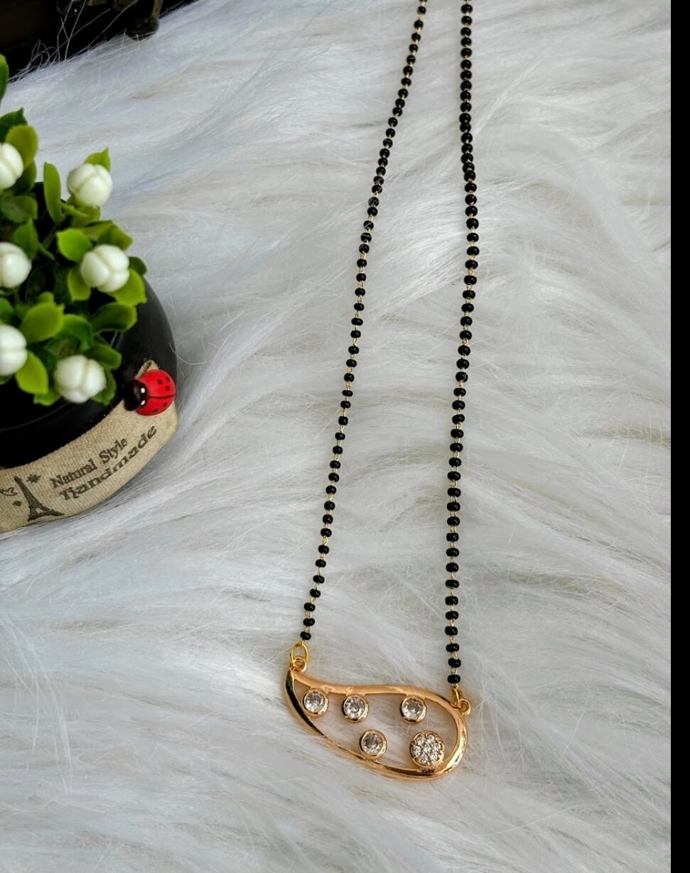 Ambi Shaped Rosegold Mangalsutra