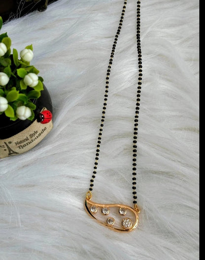 Ambi Shaped Rosegold Mangalsutra