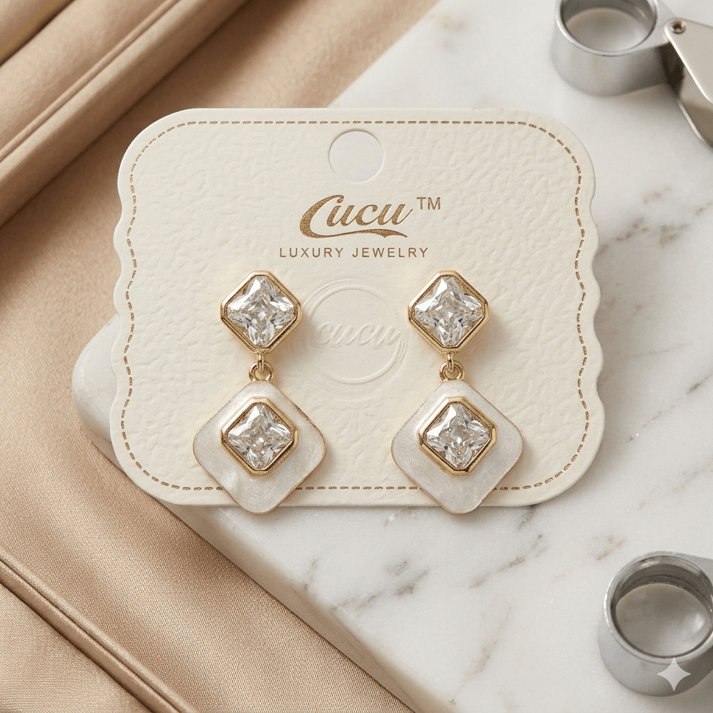 Crystal Drop Statement Earrings