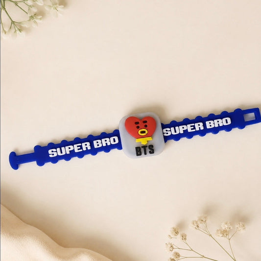 BTS Smart Bro LED Rakhi for Brother | Light-Up Silicone Rakhi