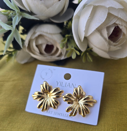 Maple Flower Korean Earrings