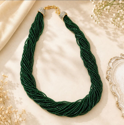Elegant  Multi-Strand Hydro Beads Necklace for Women | Festive & Party Wear Jewellery