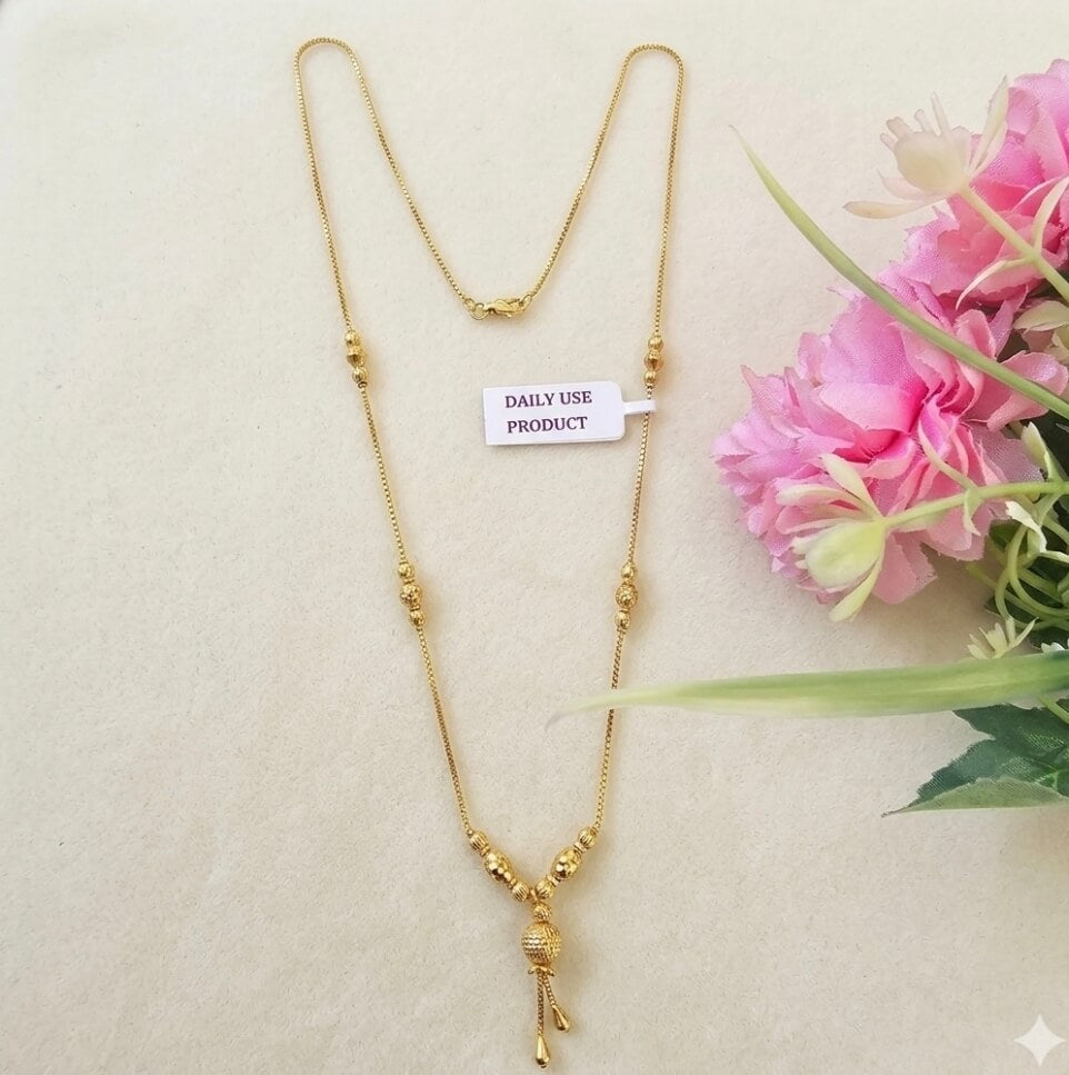 Royal Tassel Anti-Tarnish Chain for Women | Elegant Daily Wear Necklace