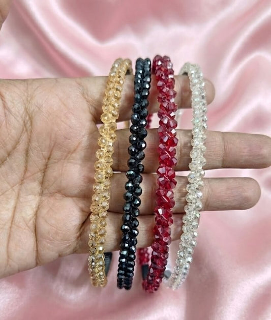 Two lines Crystal Beaded Hairbands
