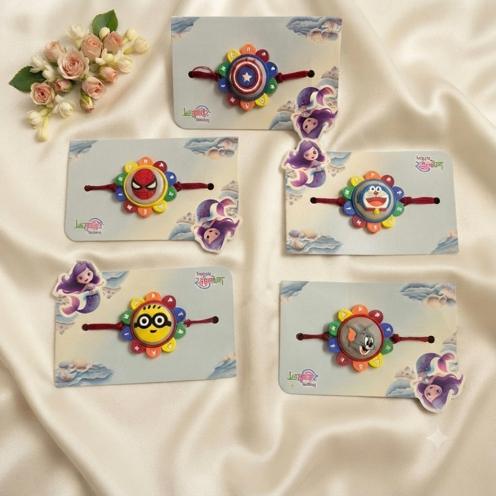Kids Silicone Rakhi | Cute Cartoon Rakhis for Boys