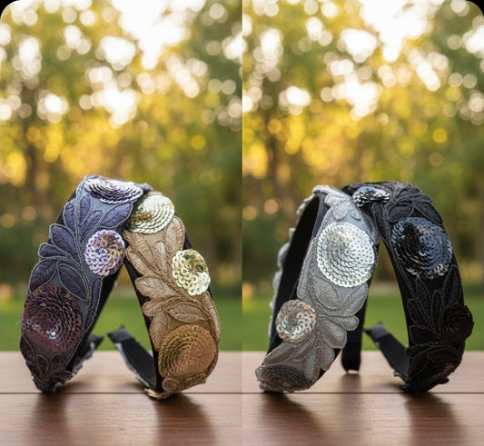 Laced Hairbands with Sequin Work