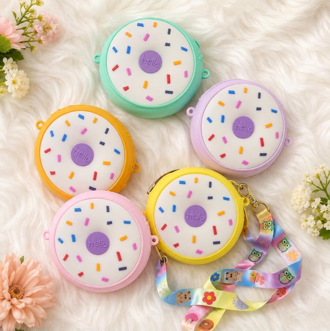 Cute Silicone Pouch with Sling | Mini Purse for Girls