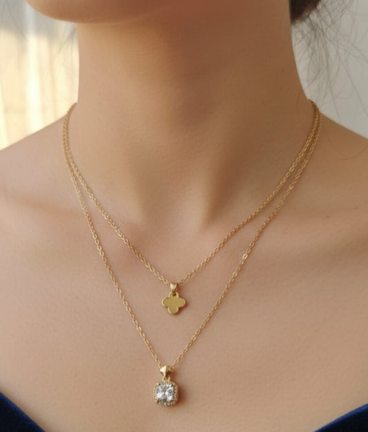 Double Layered Antitarnish Neckpiece