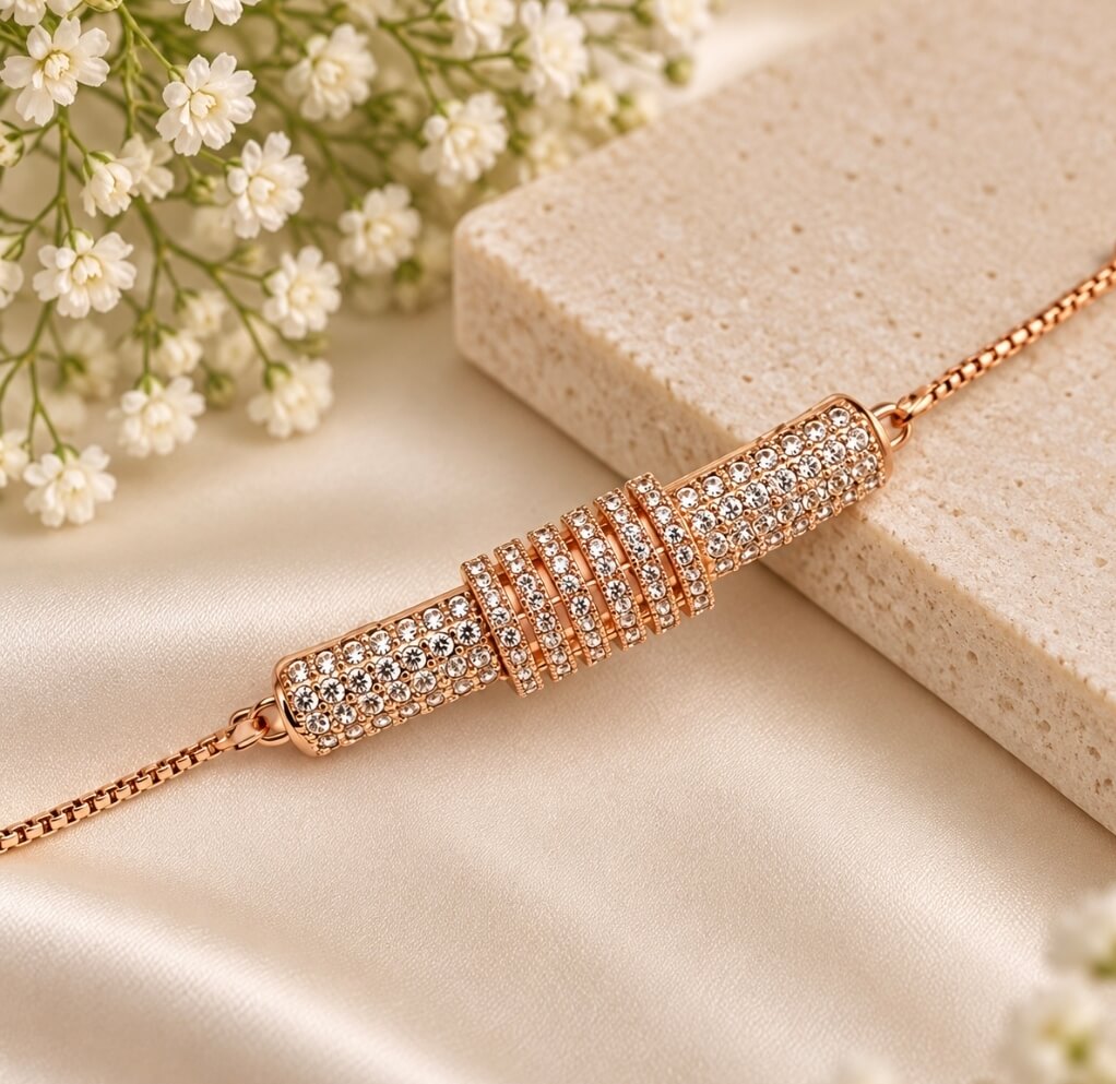 Rose Gold CZ Statement Bracelet | Anti-Tarnish Bracelet