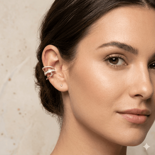 Elegant Multi-Layer Gold Ear Cuff Clip (No Piercing Required)