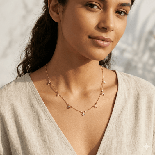 Golden Heart Charm Anti-Tarnish Daily Wear Chain
