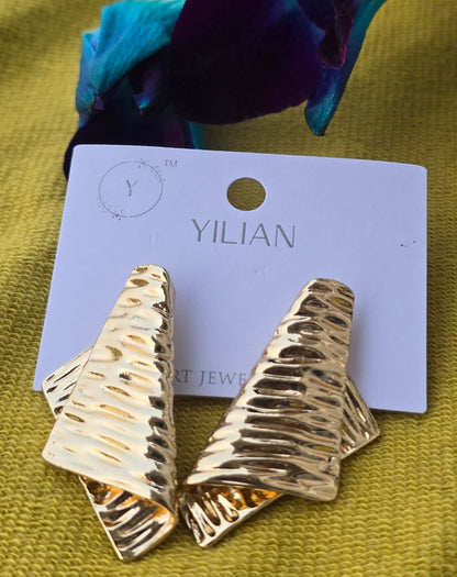 Folded Gold Plated Earrings