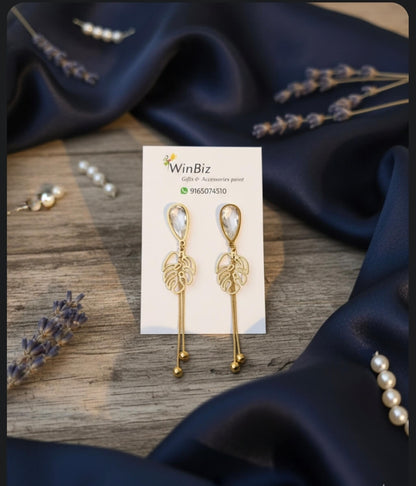 Antitarnish Leaf Drop Earrings