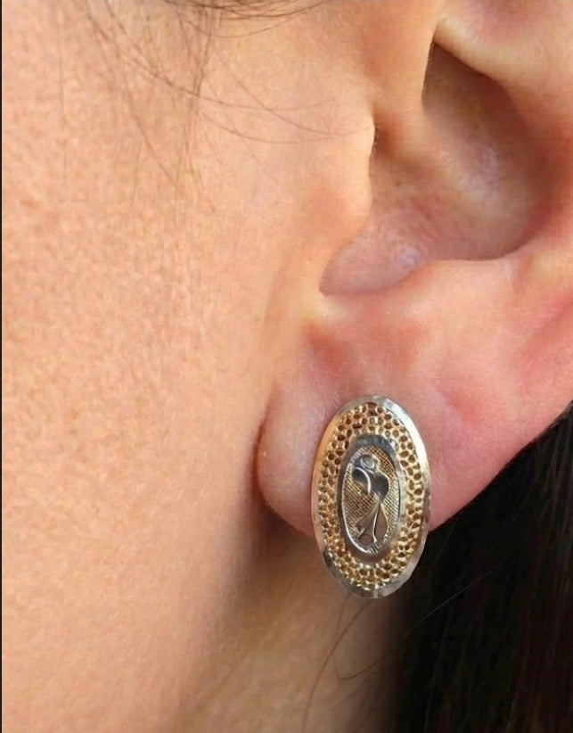 Two tone Traditional Earrings