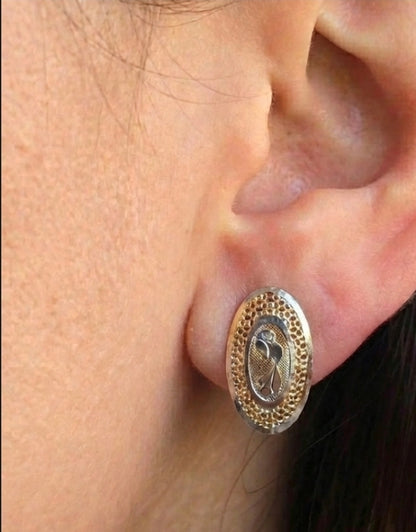 Two tone Traditional Earrings