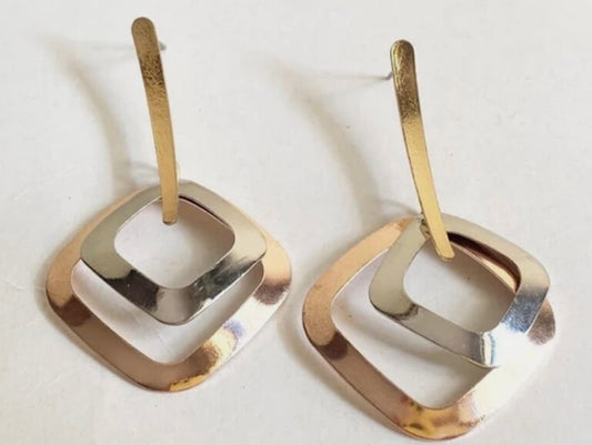 3 Tone Earrings