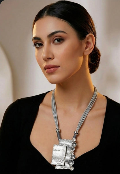 Grey Statement neckpiece