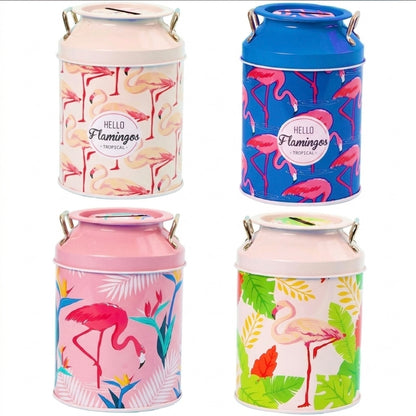 Flamingo Metal Piggy Bank for Kids | Coin Saving Money Bank | Any Random Design