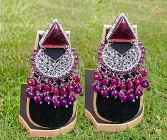 Stone Studded Party Earrings
