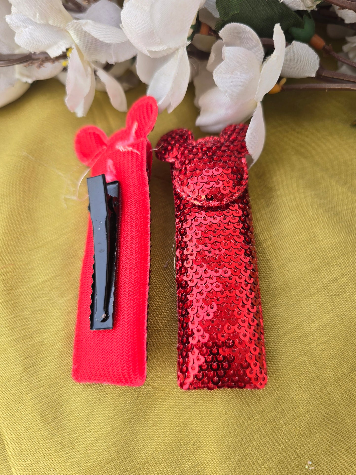 Sequin Mickey Clips