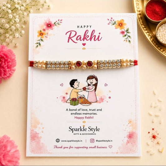 Designer Rakhi with Roli Chawal | Beautiful Raksha Bandhan Rakhi for Brother
