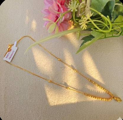 Golden Jhumki Charm Anti-Tarnish Daily Wear Chain