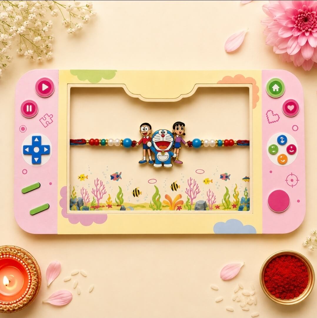 Doraemon Cartoon Rakhi for Kids | Colorful Game Theme Rakhi